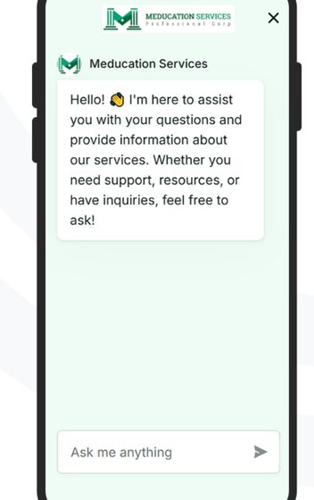 Meducation Services chatbot interface