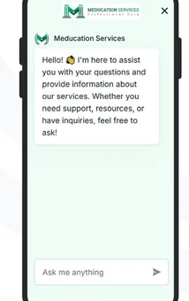 Meducation Services chatbot interface