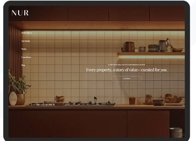 NUR Australia website on tablet